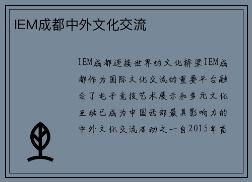 IEM成都中外文化交流